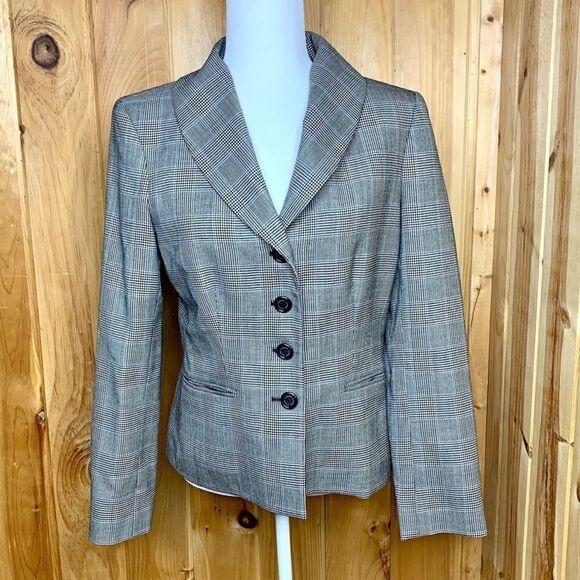 Lauren Ralph Lauren glen plaid wool blazer size 6 - Picture 1 of 8
